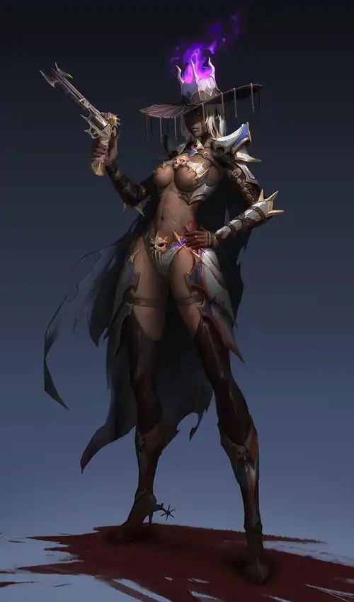 牛仔女枪|插画|游戏原画|野风c - 原创作品 - 站酷 (zcool)