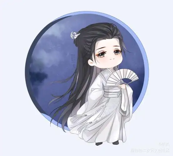 温大(搭)善(讪)人_山河令古风平涂q版绘画作品