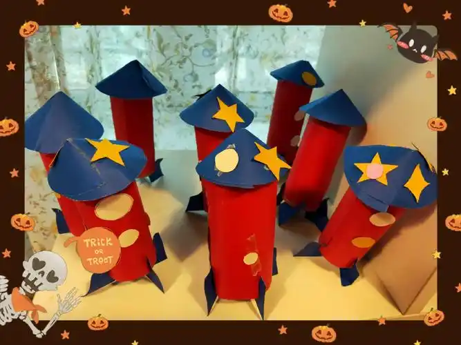 格林阿房幼儿园大三班特色手工活动→火箭筒 - 美篇