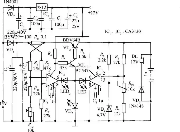 汽车电池充电器电路图