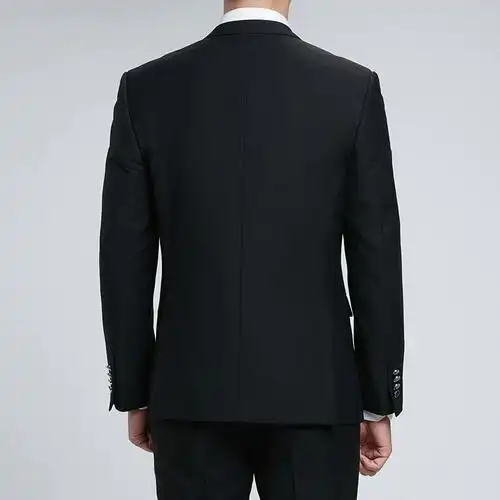 新款西服套装双开叉商务黑蓝西装男士婚宴礼服团购职业装商务正装