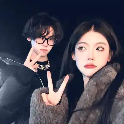 超甜cp头像真人双人一对_情侣头像_头像屋