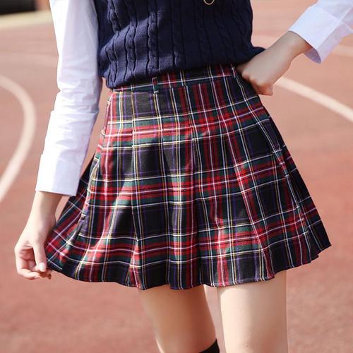 春夏韩版学院少女短裙格子裙苏格兰百褶裙a型半截裙学生装显瘦