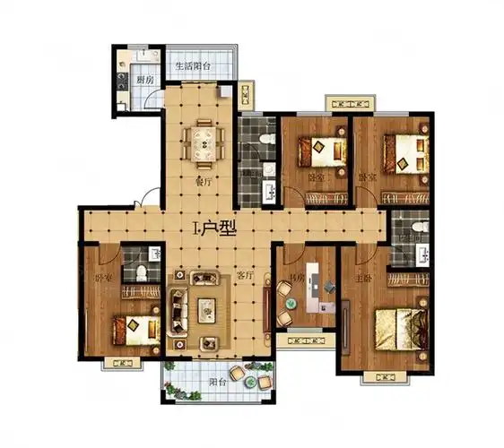 180平米优雅的居家大户型