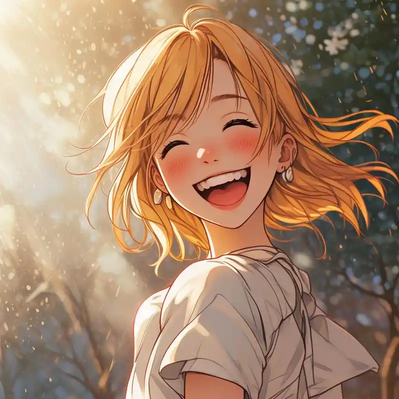 90阳光爱笑的女生头像98