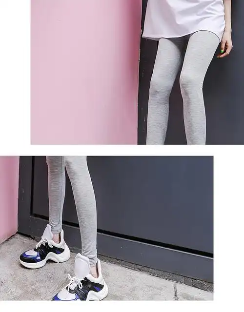 七格格夏季打底裤外穿女薄百搭2018新款弹力魔术高腰安全裤紧身裤