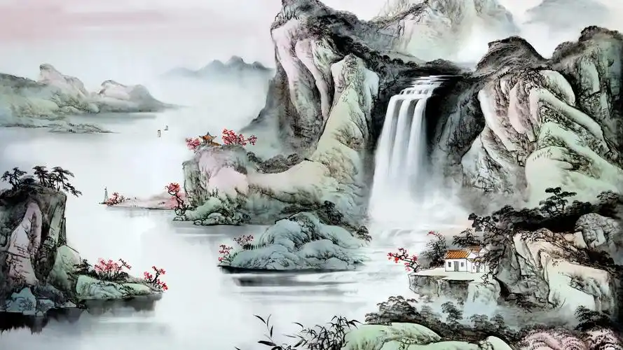 水墨山水风景画图片壁纸