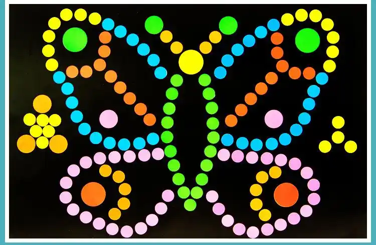 幼儿园早教礼物平面圆点贴画纸板拼图益智儿童玩具地摊热卖货源批