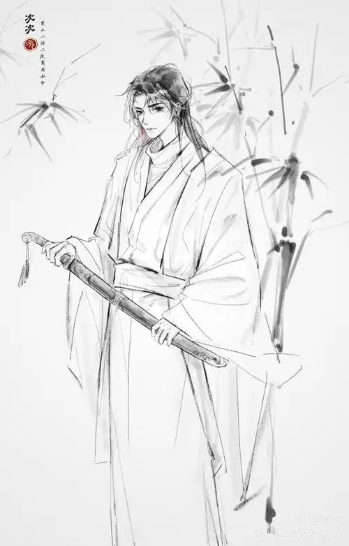 兰舟啊_将进酒沈兰舟绘画作品