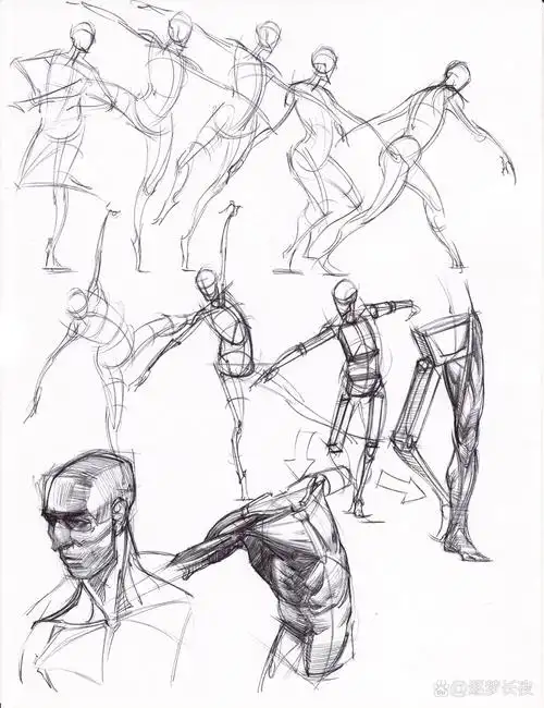 【动画校考必学】连续动态速写带范图第二期