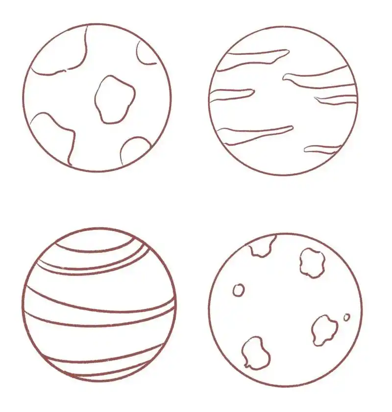 简笔画|宇宙星球简笔画 希望你们都能有一颗属于自己的星球91 软件