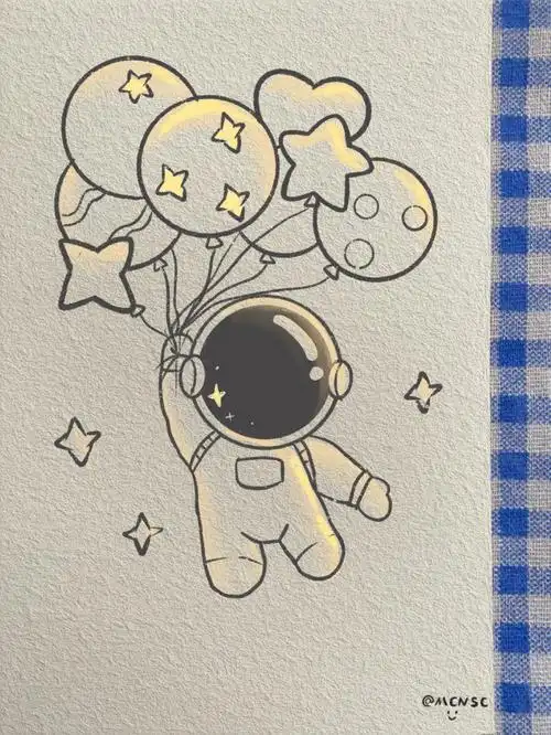宇航员简笔画教程超简单