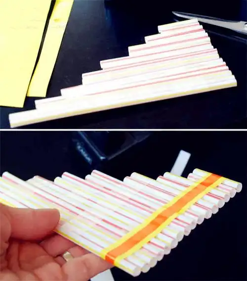 如何用吸管自制排箫视频教程图解