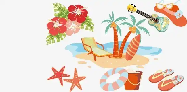 本矢量夏季海边素材来源于社稷网官方网站中的元素版块.