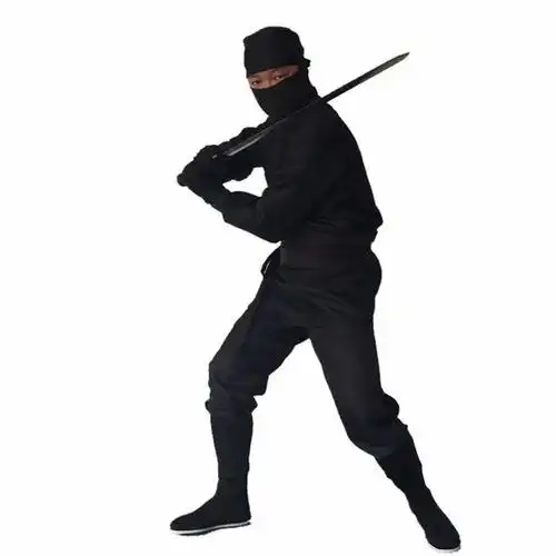 古装蒙面服 刺客服夜行衣忍者男女黑衣人武侠盗贼土匪勇士演出服 衣服