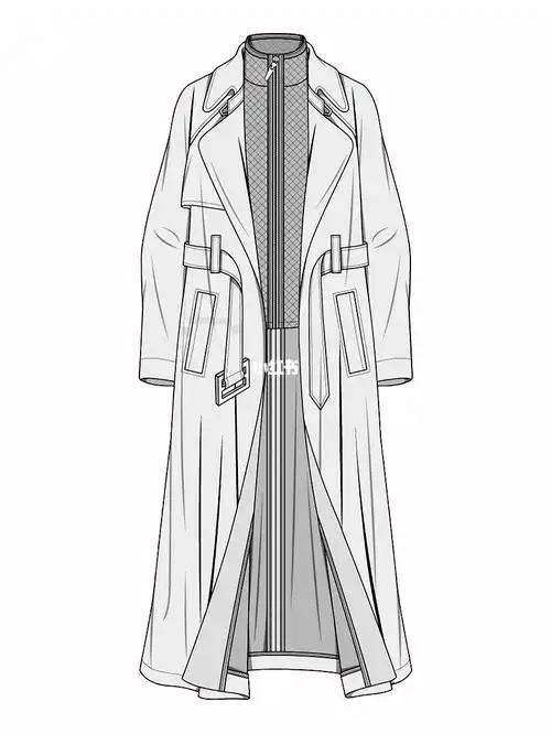 服装设计款式图|风衣款式图|可临摹学习70157015_风衣_设计