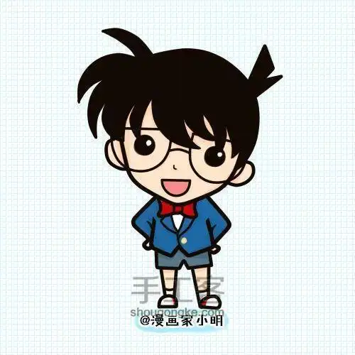 名侦探柯南彩色简笔画