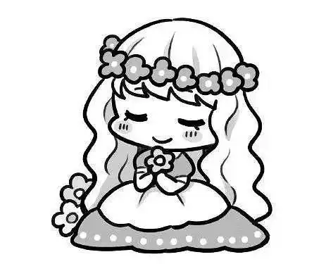 天秤座动漫公主简笔画