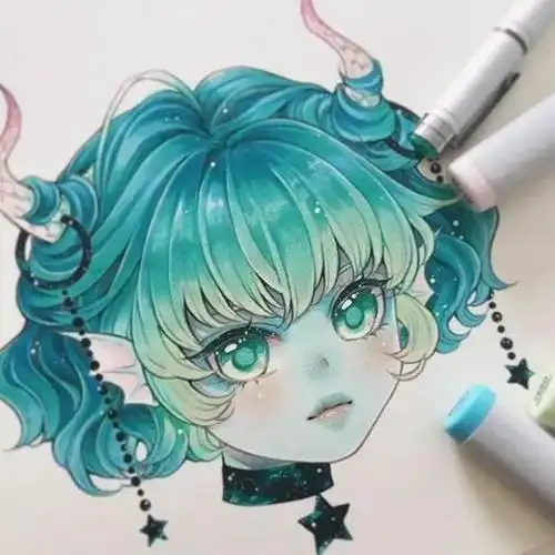 巨蟹座可爱头像简笔画巨蟹座怎么画人物可爱版