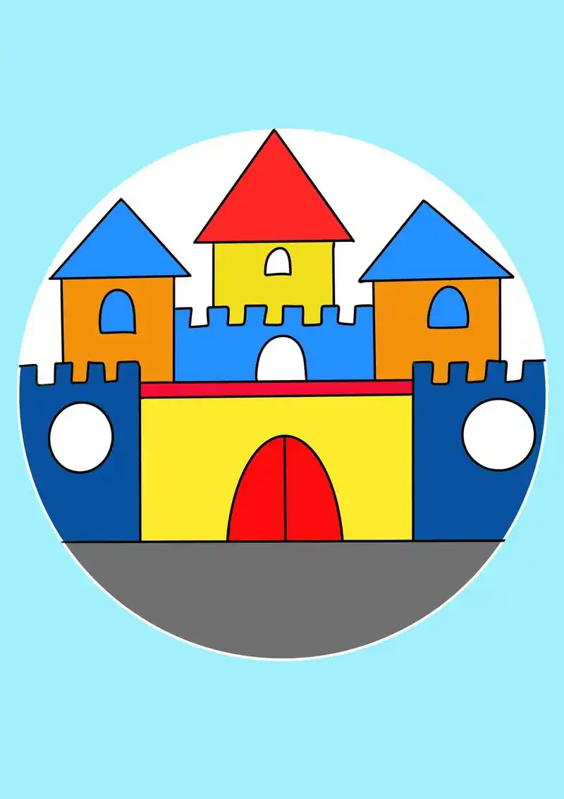 简笔画城堡.#创作灵感 #艺术启蒙 #一起学画画 #零基础学 - 抖音