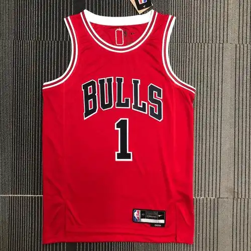 nba75周年公牛队红色8号拉文1号罗斯速干篮球服运动球衣一件代发