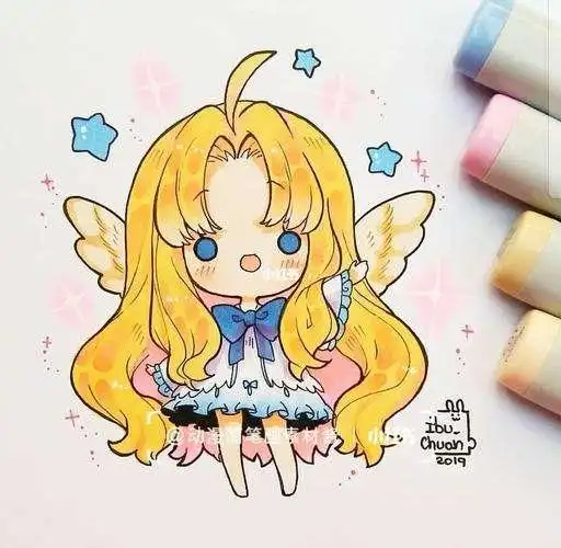 漫画女孩手绘q版,动漫人物女手绘q版-图片大观-奇异网