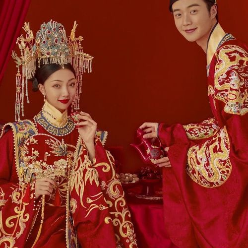 明制婚服男女全套汉式嫁衣秀禾服2022新款情侣款凤冠霞帔中式汉服