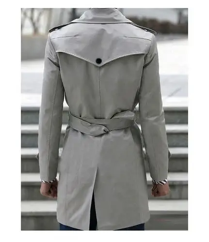 春秋男士风衣外套男款修身型上衣中长款