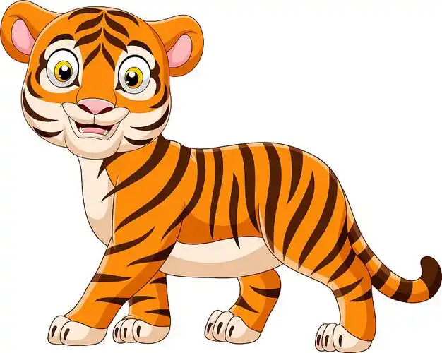 卡通可爱的老虎