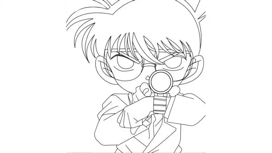 柯南简笔画壁纸