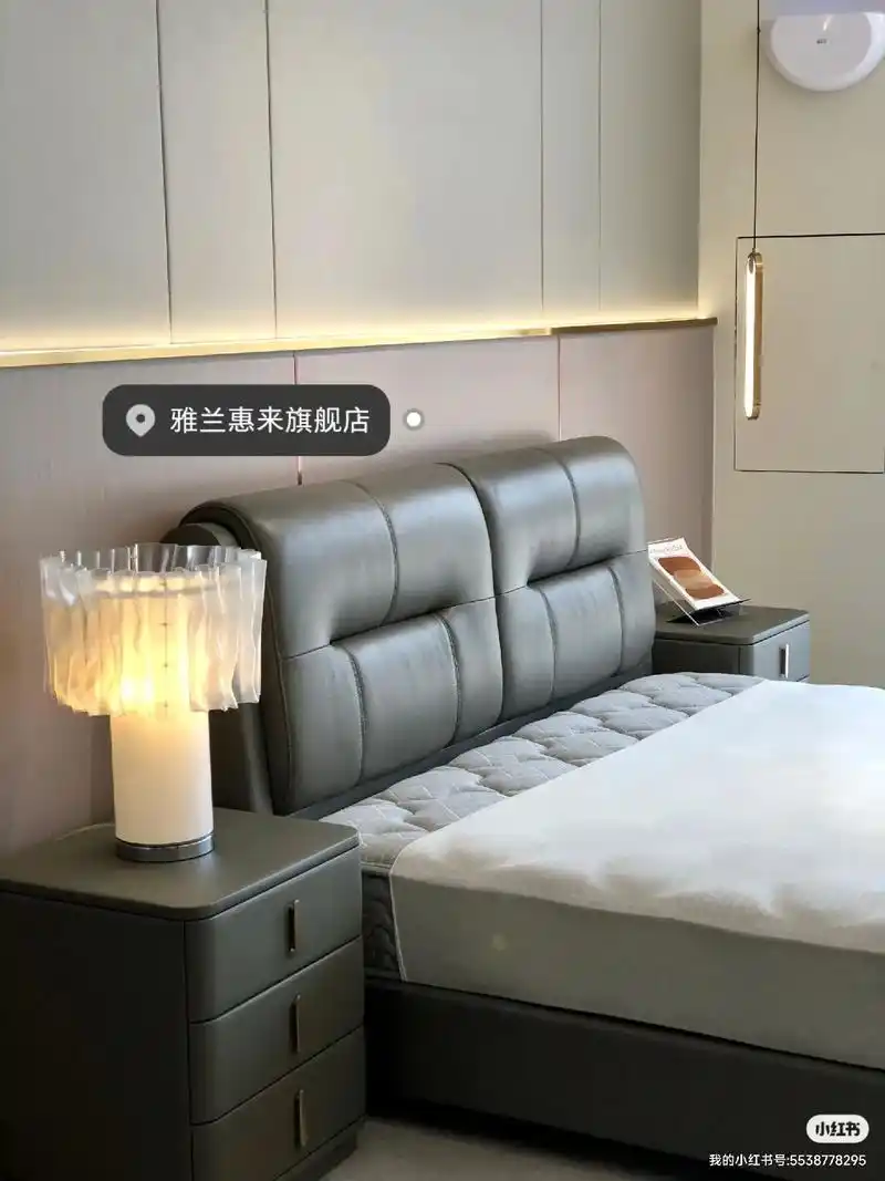 雅兰床架|迪恩 靠着像沙发一样舒适的软.雅兰新品真皮软床   - 抖音
