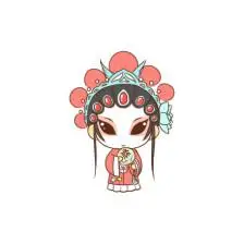 分享来自@基质的菊长大人创作的关于q版京剧花旦的简笔画画法,相比之