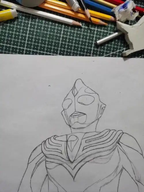 手绘迪迦奥特曼