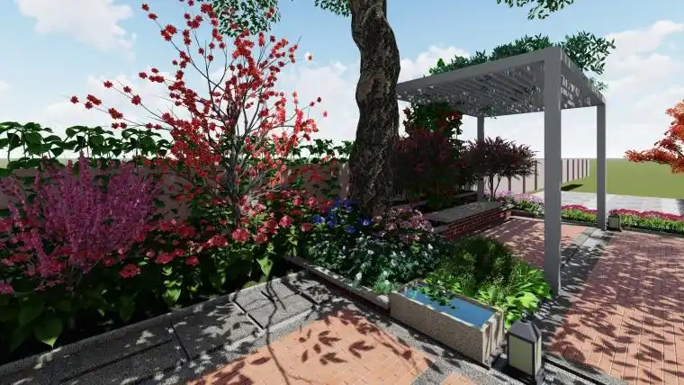 70平方米小花园设计效果图-庭院景观-筑龙园林景观论坛