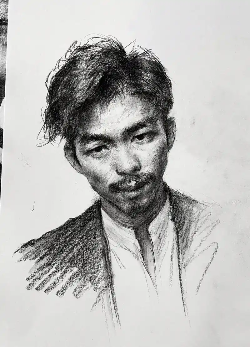 要不要从头再来?#零基础学画画 #人物肖像 #素描 #每日一 - 抖音