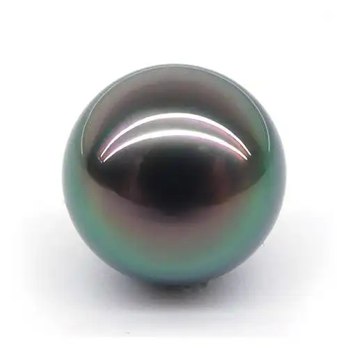 13-14mm天然大溪地海水黑珍珠正圆极强光无暇黑色海珠_13-14mm天然大