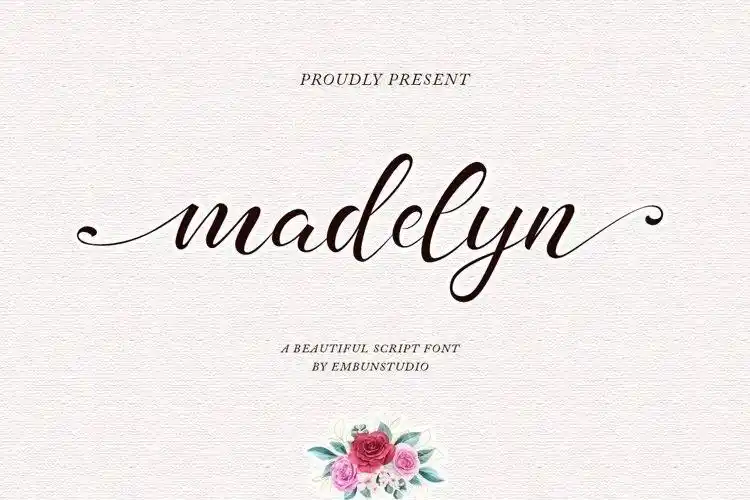 madelyn chic好看的花体艺术英文字体