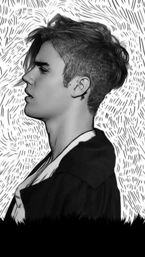 贾斯丁比伯. 黑白.头像.壁纸