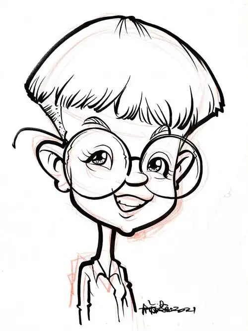 肖像漫画似颜绘手绘线稿|动漫|单幅漫画|大叔漫画_原创作品-站酷zcool