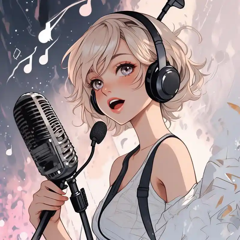 🎤女神开唱,头像大放送🎶 哇塞,看看这位女神,手拿麦克风,歌声