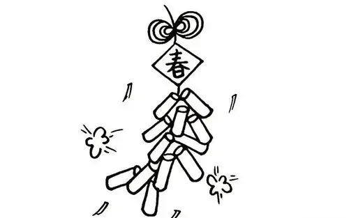 春节放鞭炮简笔画怎么画_节日简笔画_简笔画大全