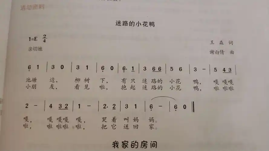 歌曲《迷路的小花鸭》