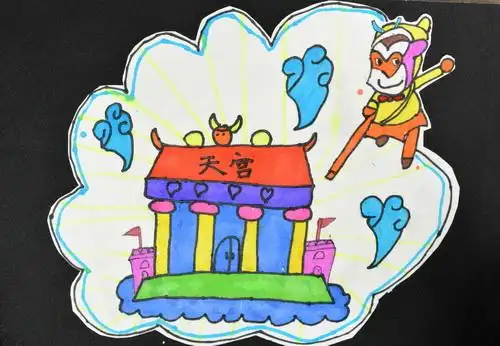 少儿书画作品-大闹天宫/儿童书画作品大闹天宫欣赏_中国少儿美术网