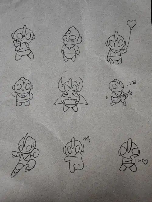 奥特曼简笔画  如果心情不好,就送你一个奥特曼吧