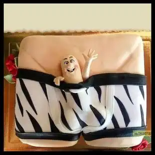 翻糖情趣内裤生日蛋糕个性情人节礼物diy定制彩虹芝士 广州中山 新品