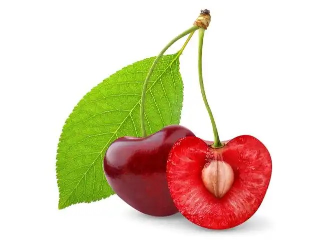 新鲜的樱桃,半部分,白色背景 壁纸