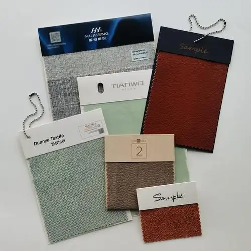 现货面料折头色卡 纺织样品卡片 窗帘布料夹纸卡头 通用对折色卡