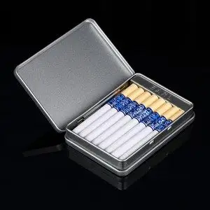 2018新款香菸盒不锈钢红双喜烟盒细烟通用铝合金属盒包邮