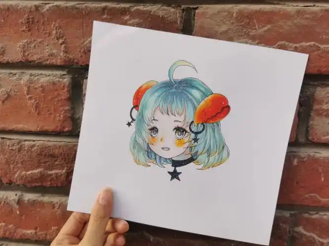 打算更新12星座系列的动漫人物,今日是巨蟹#巨蟹座  #马克笔手绘