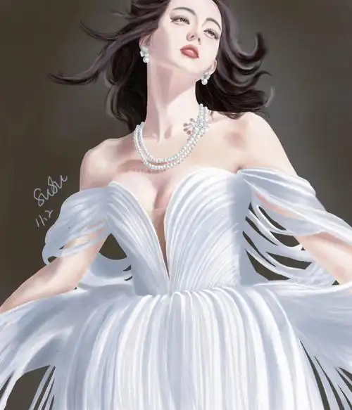 摸鱼95#迪丽热巴 #原画太美了,画不出热巴的美